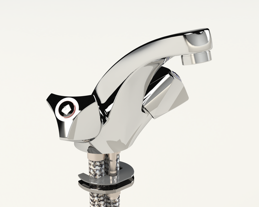 Cobra Carina Original Light Pattern Basin Mixer Fixed Spout Plug&Chain Chrome