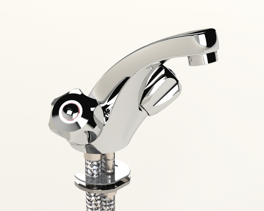 Cobra Stella Original Light Pattern Basin Mixer Cast Spout Plug&Chain 1/2 Chrome