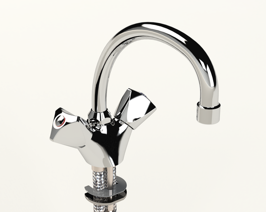Cobra Carina Original Light Pattern Sink Mixer Pillar Type Swivel 1/2 Chrome