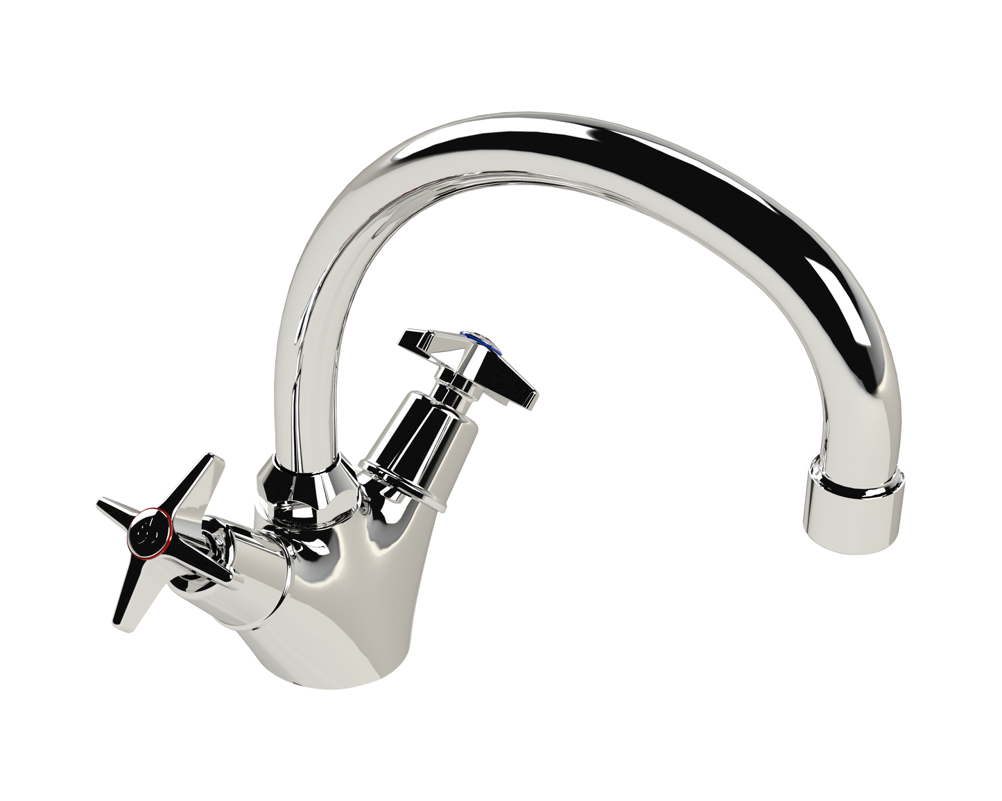 Cobra Star Original Light Pattern Sink Mixer Pillar Type Swivel Spout 1/2 MI Chrome