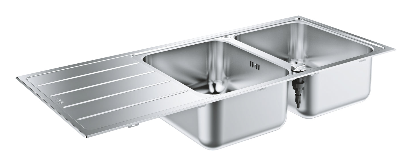Grohe K500 Stainless Steel Sink with drainer stainless steel