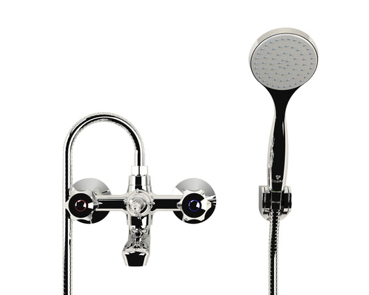 Cobra Stella Original Light Pattern Bath Diverter Mixer & Handshower Wall Type 1/2 MI Chrome