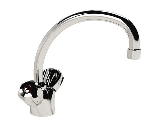 Cobra Stella Original Light Pattern Sink Mixer Pillar Type Swivel Spout M10X1/2FI Chrome