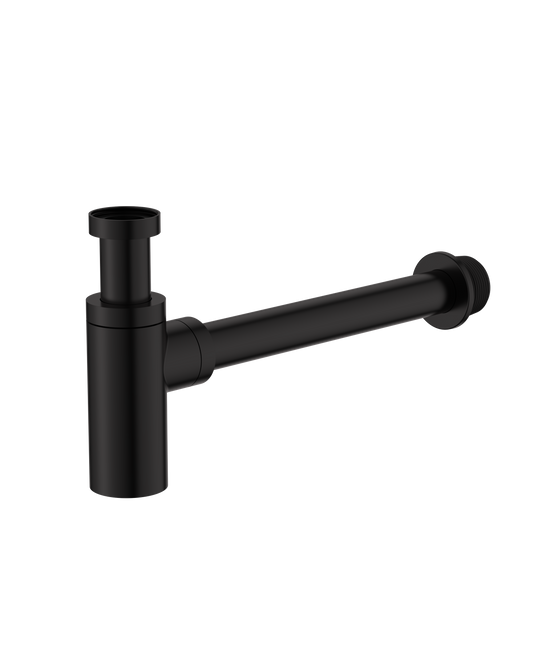 Cobra Seine Bottle Trap Round With Waste Pipe 32mm Matte Black
