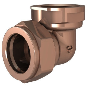 Cobra Compression Elbow 90 FIXC 15mm Rough Brass