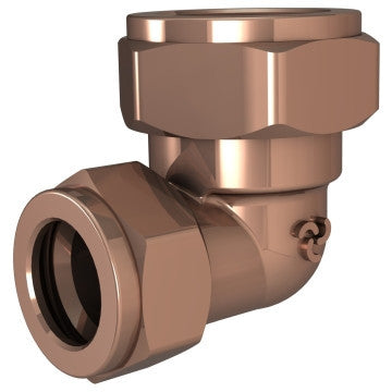 Cobra Compression Elbow 90 Reducing CXC 22X15 Rough Brass
