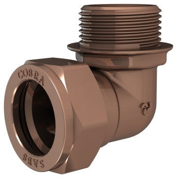 Cobra Compression Elbow 90 CXMI 22mm Rough Brass