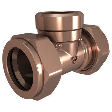 Cobra Compression Reducing Tee CXCXFI 22X1/2 Rough Brass