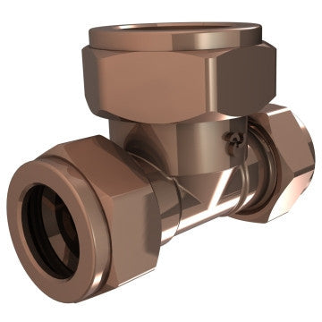 Cobra Compression Reducing Tee CXCXC 22X22X28 Rough Brass