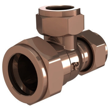 Cobra Compression Reducing Tee CXCXC 22X15X15 Rough Brass