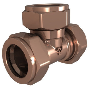 Cobra Compression Tee Equal CXCXC 15mm Rough Brass