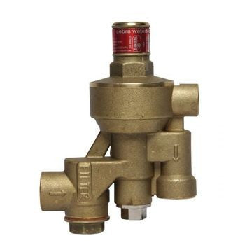 Cobra Kwikflo Pressure Control Valve 400kPa 3/4 FXF Rough Brass