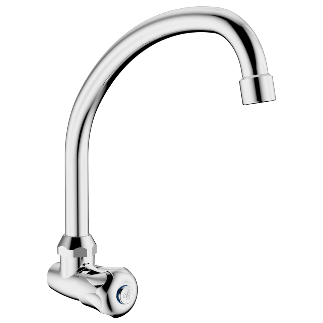 Cobra Stella Light Pattern Prep Bowl Tap Wall Type Swivel Spout Chrome