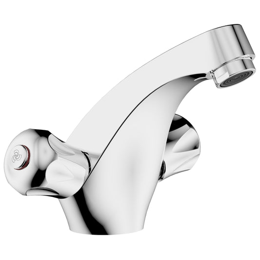 Cobra Stella Light Pattern Basin Mixer Cast Spout Plug&Chain 1/2 Chrome