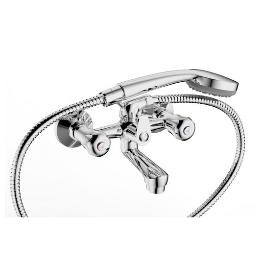 Cobra Stella Light Pattern Bath Diverter Mixer Wall Type & Handshower 1/2 Chrome