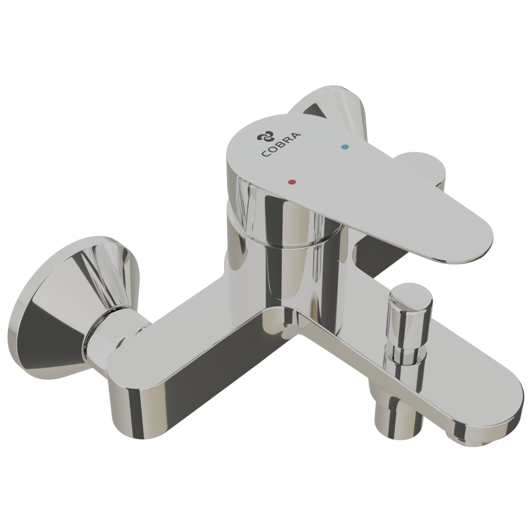 Cobra Pause Bath Mixer Exposed Wall Type Chrome