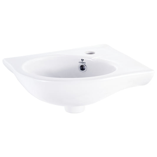 Cobra Shelter Wall Hung Corner Basin 1 Taphole White