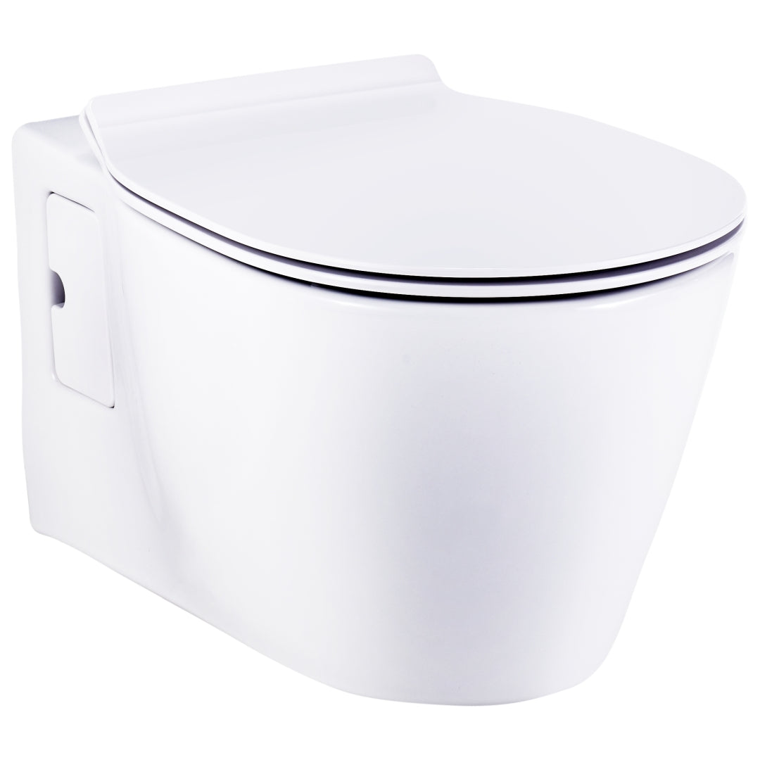 Cobra Arrive Wall Hung Pan Box Rim 3&6L Flush No Seat White