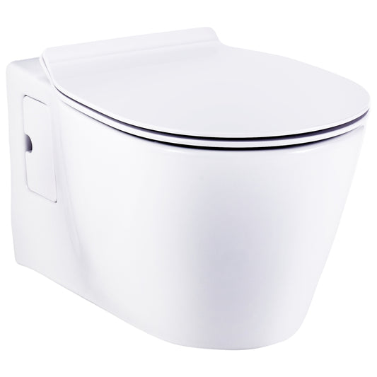 Cobra Arrive Wall Hung Pan Box Rim 3&6L Flush No Seat White