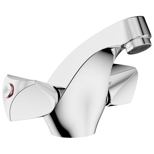 Cobra Carina Light Pattern Basin Mixer Fixed Spout Plug&Chain Chrome