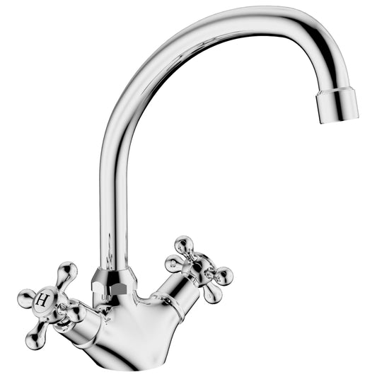 Cobra Roma Light Pattern Sink Mixer Pillar Type Chrome