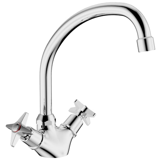 Cobra Star Light Pattern Sink Mixer Pillar Type 1/2 Chrome