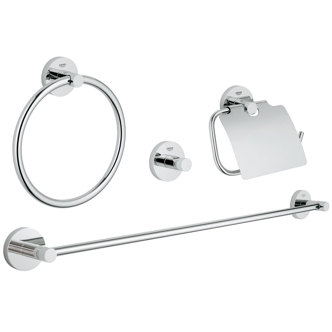 Grohe Essentials 4-in-1 Master bathroom accessories set chrome