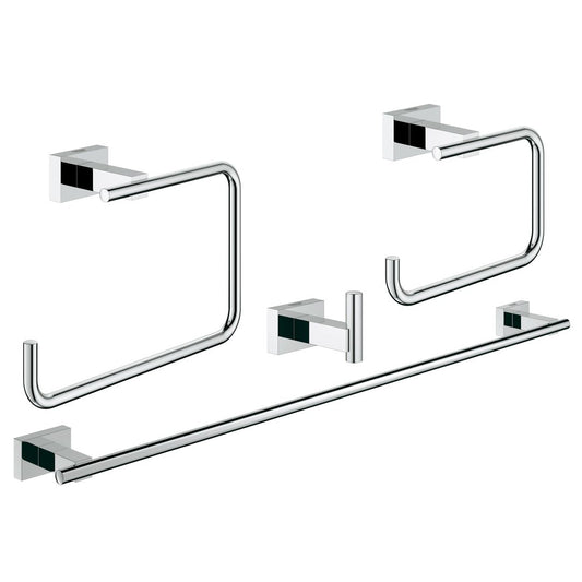 Grohe Essentials Cube 4-in-1 Master bathroom accessories set chrome