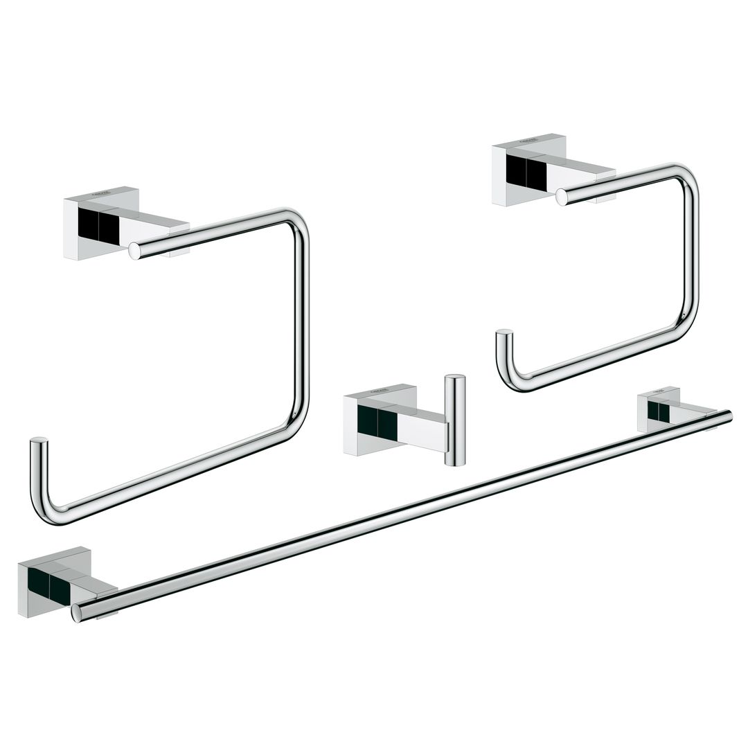 Grohe Essentials Cube 4-in-1 Master bathroom accessories set chrome
