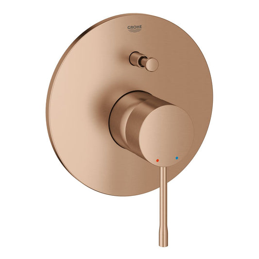 Grohe Essence Single-lever bath/shower mixer trim brushed warm sunset