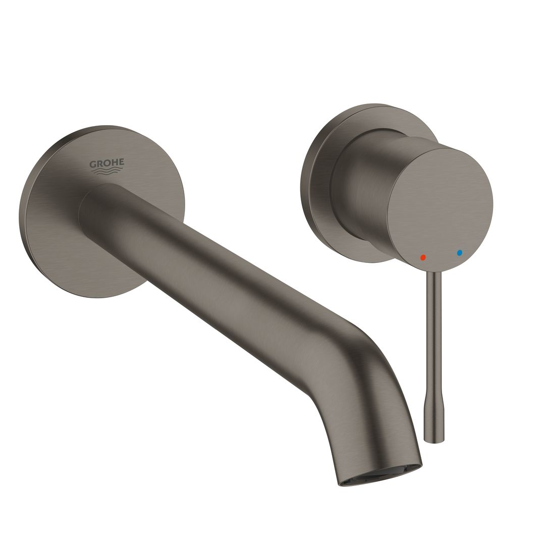 Grohe Essence Two-Hole Basin Mixer L-Size Brushed Hard Graphite