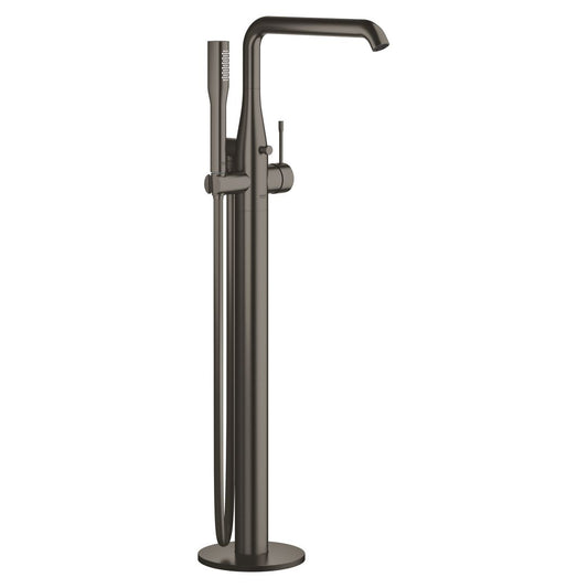 Grohe Essence Single-lever bath mixer 1/2", floor mounted brushed hard graphite