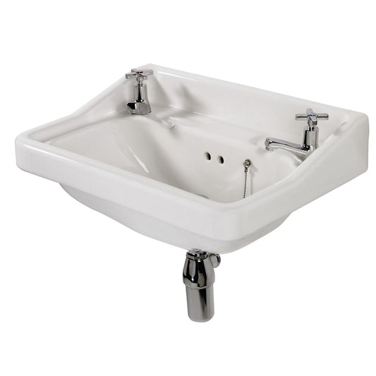Vaal Springbok Wall Hung Basin 2 Taphole White