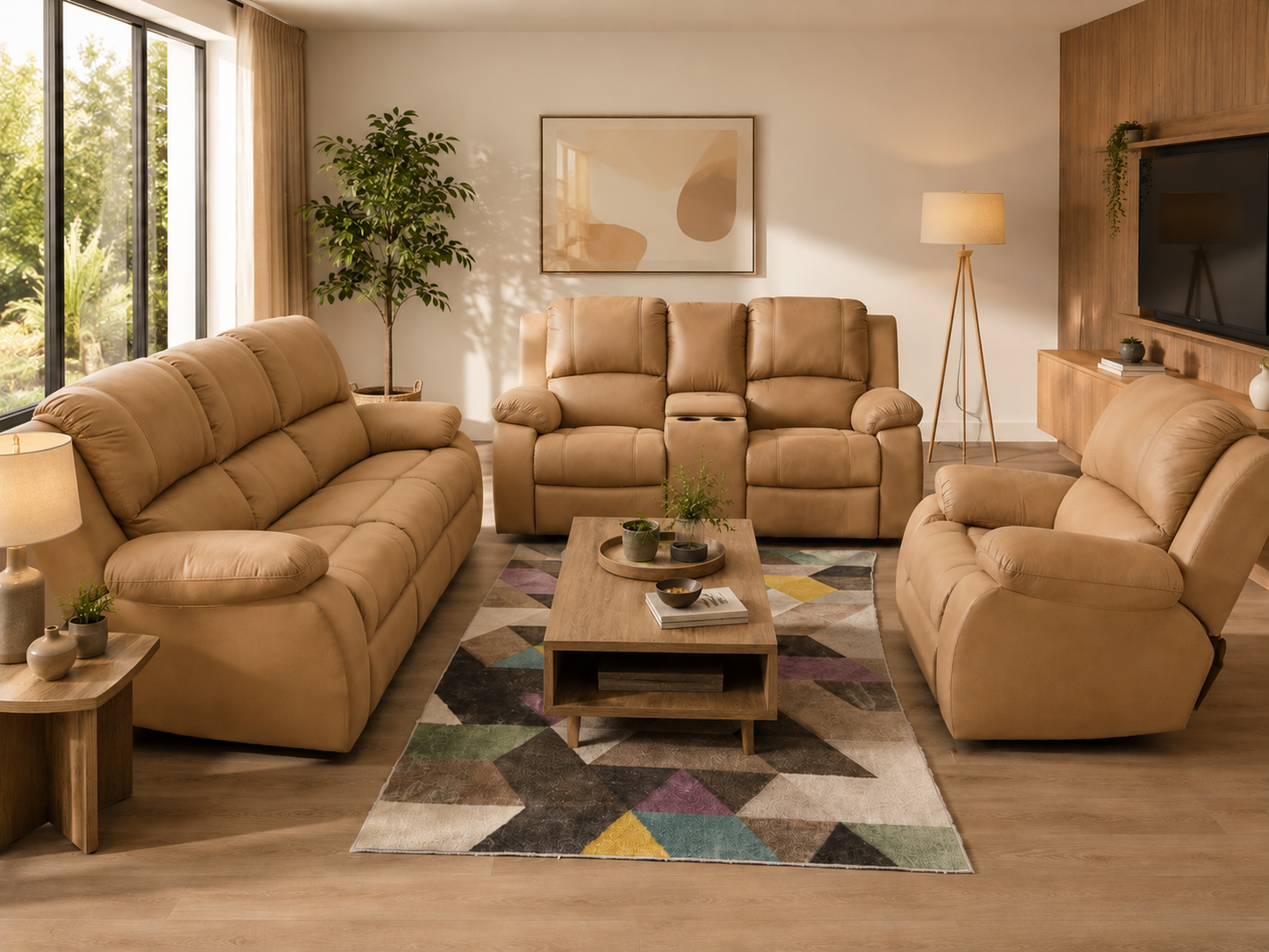 The Merk suite by Blvd Lounge - 3Pc 3 Action Motion with console