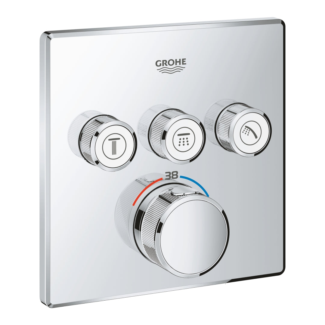 Grohe Grohtherm SmartControl Thermostat for concealed installation with 3 valves chrome
