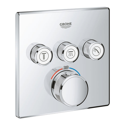 Grohe Grohtherm SmartControl Thermostat for concealed installation with 3 valves chrome
