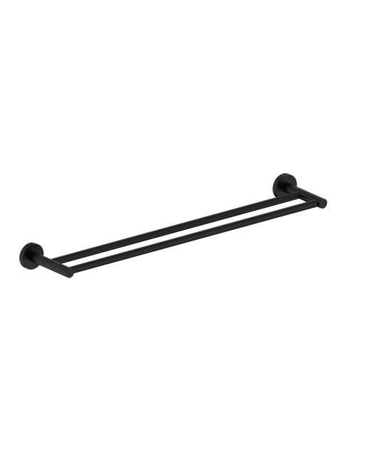 Cobra Seine Double Towel Rail 600mm Matte Black