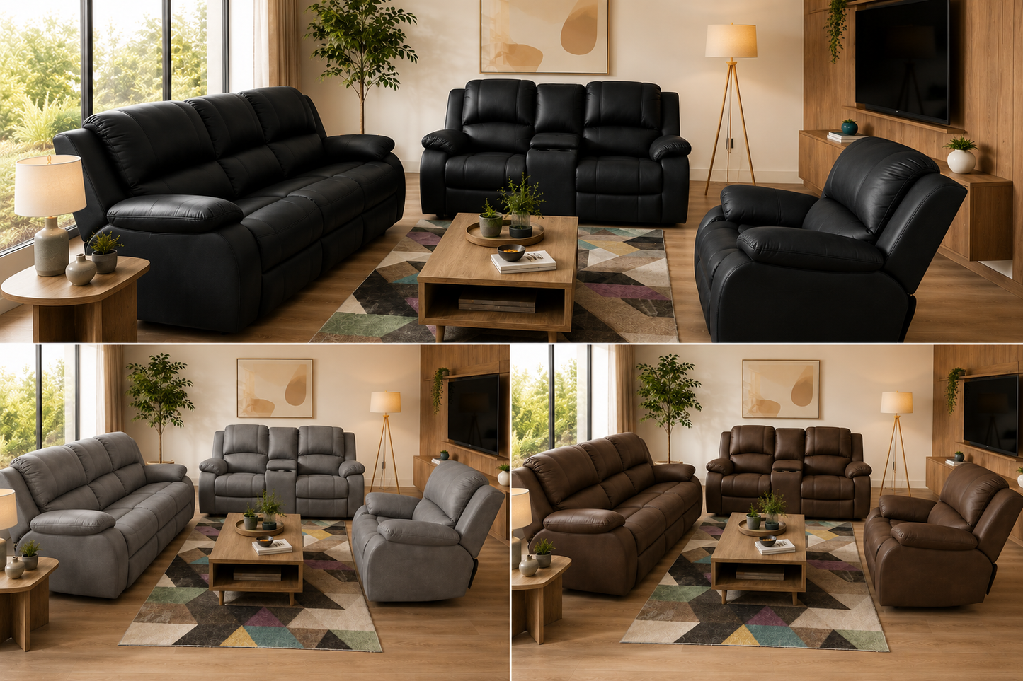 The Merk suite by Blvd Lounge - 3Pc 3 Action Motion with console