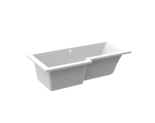 Cobra Elegancia 1700x850x450 Left Hand Built In Shower Bath White