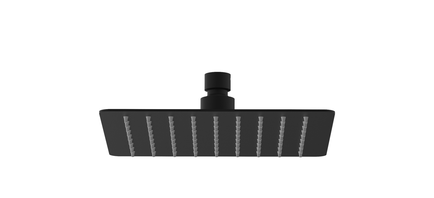 Cobra Arrive Shower Head 1 Spray Square 200 Matte Black