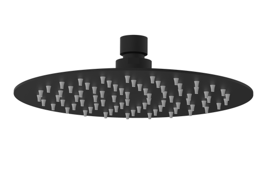 Cobra Seine Shower Head 1 Spray Round 200mm Matte Black