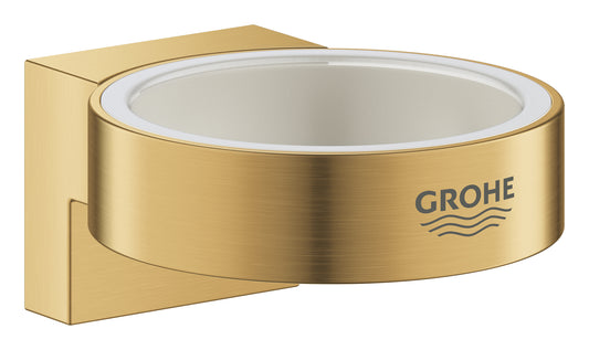 LAUNCHING MARCH 2026  Grohe Selection Glass/Soap Dish Holder Brushed Cool Sunrise