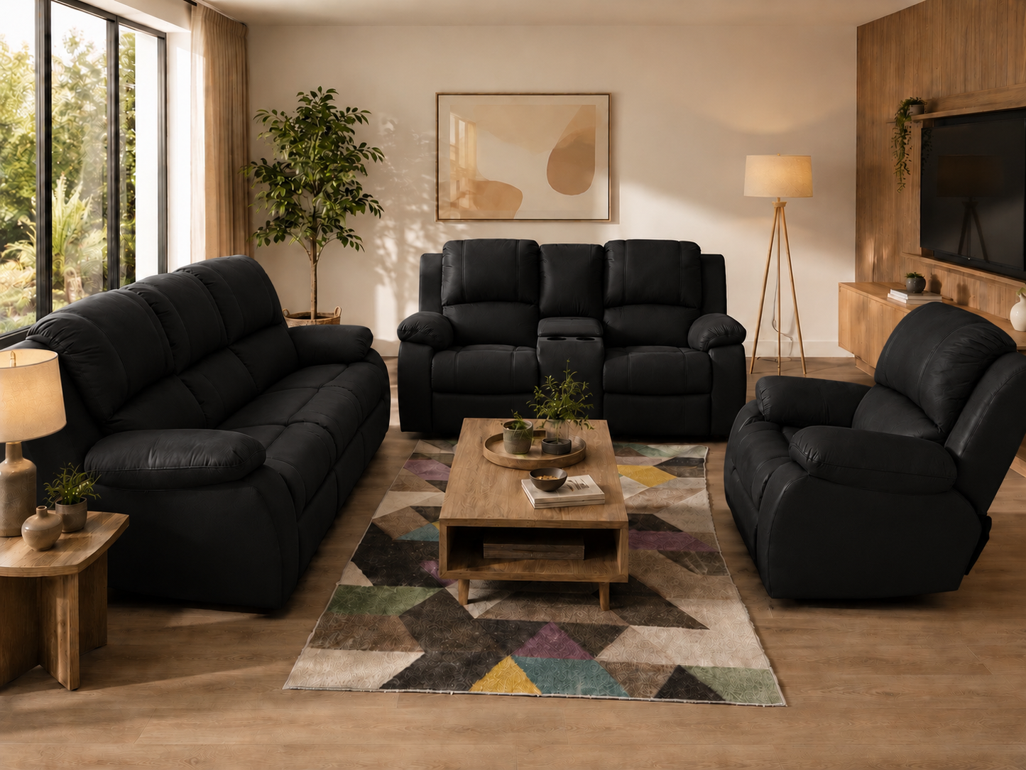 The Merk suite by Blvd Lounge - 3Pc 3 Action Motion with console
