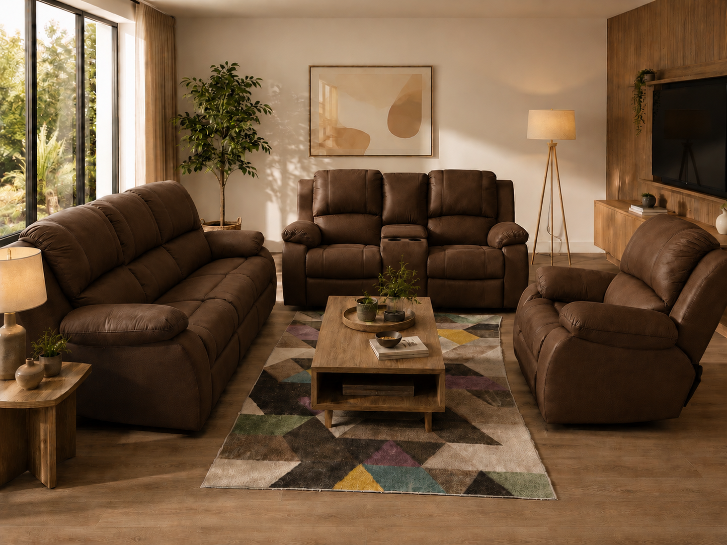 The Merk suite by Blvd Lounge - 3Pc 3 Action Motion with console