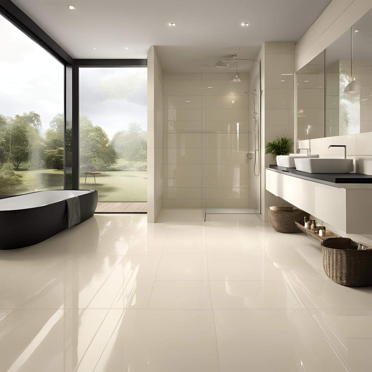 IVORY Polished Tile - Ivory 600x600 (Sold per BOX 1,44m2/bx) – Maanis