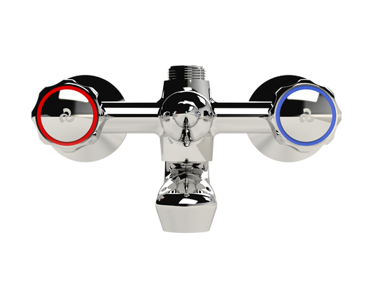Cobra Metsi Original Light Pattern Bath Diverter Mixer Wall Type & Handshower 1/2 Chrome