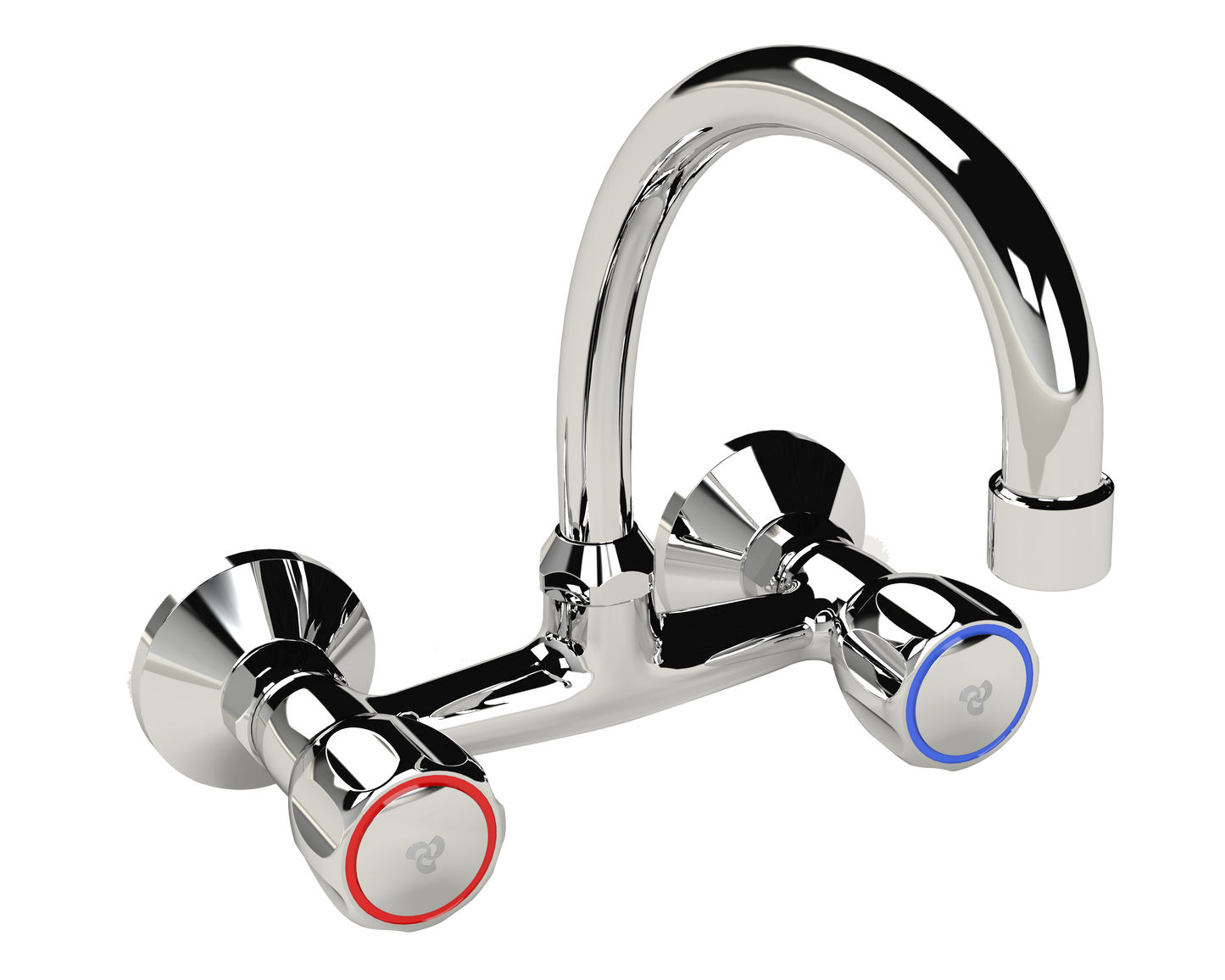 Cobra Metsi Original Light Pattern Wall Type Swivel Spout Sink Mixer 1/2 Chrome