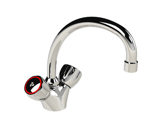 Cobra Metsi Original Light Pattern Sink Mixer Swivel Spout Pillar Type M10X1/2 FI Chrome