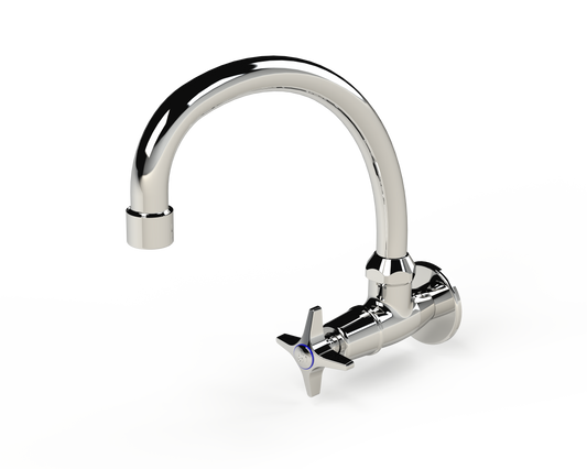 Cobra Star Original Light Pattern Wall Type Tap Swivel Chrome
