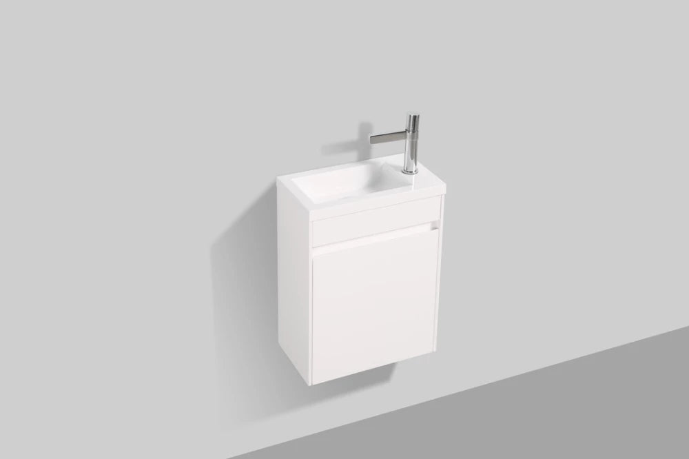 Clear Cube Enzo 400 with Double Drawer Gloss White - Includes Enzo 400 Basin White Composite